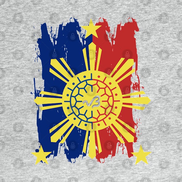 Philippine Flag / 3 Stars & Sun / Baybayin - SA by Pirma Pinas